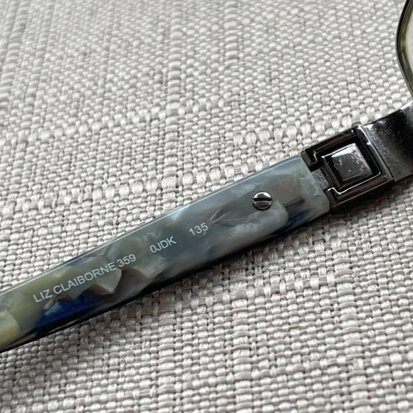 Liz Claiborne Men Eyeglasses Frame Navy Blue/Gunmetal Half Rim Glasses 53[]18 - Picture 10 of 12